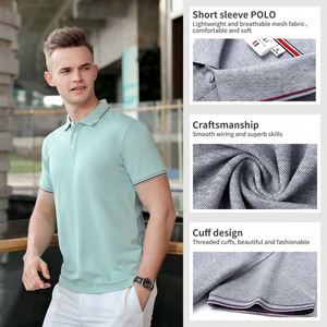 Design Wholesale Solid Color Short Sleeved Shirts Pure Cotton Men's Business Men Polo T Shirt - Product Image 5