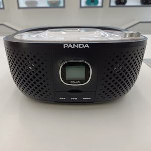 Lecteur CD portable Boombox avec radio FM, entrée USB/AUX et sortie casque, haut-parleur et lecteur audio, noir - Product Image 1