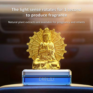 Diffuseur d'air de voiture créatif, sculpture solaire de Bouddha Mille Mains Guanyin, symbole de sagesse, de sérénité, de protection, décoration - Product Image 2