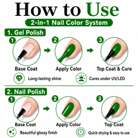 Produit de salon de manucure de haute qualité 15ml 2 en 1 Kit Set Collection Color Matching Hema Free TPO Free Nail Polish UV Gel