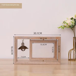 Factory Direct Sales Custom Size Tabletop Picture <b>Frame</b> Double Side Wooden Rotating Photo <b>Frame</b> - Product Image 6