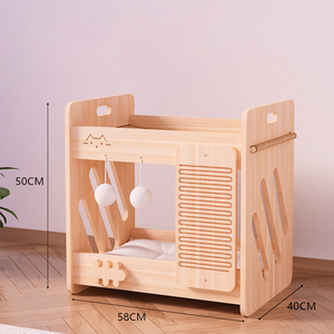 Foreign trade solid wood <b>cat</b> bed sisal <b>cat</b> <b>scratch</b> <b>board</b> <b>cat</b> nest integrated grinding claws disdainful <b>cat</b> villa <b>cat</b> house thick - Product Image 6