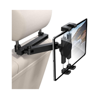 Support de tablette réglable 3-en-1 X-World en ABS pour appuie-tête de voiture, compatible avec iPad, Fire HD et autres tablettes PC essentielles