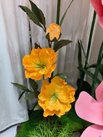 Groupe de fleurs artificielles modernes de haute qualité rose et jaune Offre Spéciale