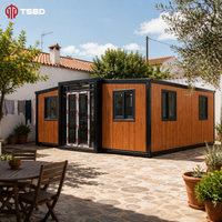 Maison Conteneur Pliable Prête à Expédier, Bureau Préfabriqué, Maison Mobile sur Remorque, Petite Maison sur Roues, Hôtels en Panneau Sandwich en Acier