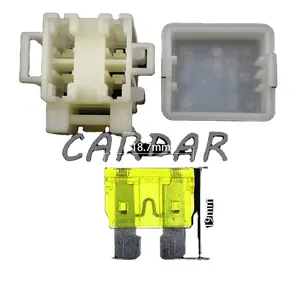 1 Set 2 Way Auto Plastic Housing Fuse Box With 4pcs Terminals For Standard Fuse Middle Fuse Holder Medium Auto Sockets