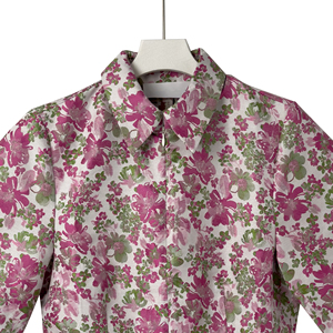 Floral Print Dresses for Women Clothing Manufacturers Custom Online <strong>Bulk</strong> Buying High Quality Short Sleeve A-line Elegant Dress - Product Image 3