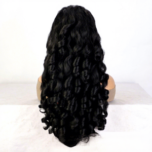 <span class=keywords><strong>Queue</strong></span> <span class=keywords><strong>de</strong></span> <span class=keywords><strong>cheval</strong></span> synthétique pré-collée pour <span class=keywords><strong>femme</strong></span>, en fibre haute température, avec cordon <span class=keywords><strong>de</strong></span> serrage, style Yaki, Afro Wave, Water Wave, courte, volumineuse et bouclée - Product Image 3