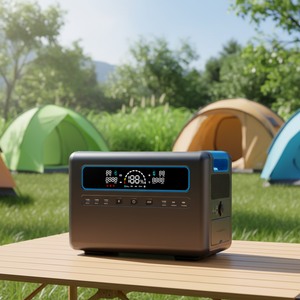 Générateur portable solaire Lifepo4 pour le camping en plein air, stockage d'énergie de secours pour la maison, alimentation mobile 2400w - Product Image 4