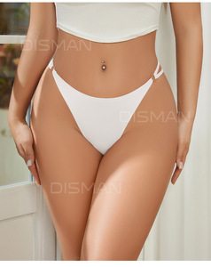 Tentación Sensual: Tanga Doble G-String Bordada Sin Costuras, de Una Sola Tira, de Talle Bajo, de Seda Helada Transpirable, Ropa Interior Femenina - Product Image 5