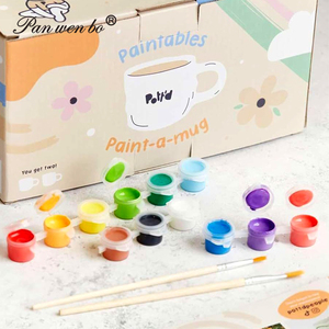 Tazas de Cerámica <span class=keywords><strong>para</strong></span> Pintar, <span class=keywords><strong>Kit</strong></span> de Pintura <span class=keywords><strong>para</strong></span> Pintar tu Propia Taza, <span class=keywords><strong>Kit</strong></span> de Pintura <span class=keywords><strong>para</strong></span> Manualidades, Incluye 2 Tazas, Pinturas y Pinceles - Product Image 2