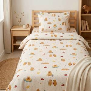 TENCEL de Tamaño Personalizado ™   Funda de Edredón de Lyocell con Estampado de Capibara, Fabricante de Ropa de Cama Infantil OEM ODM - Product Image 6