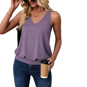 Camiseta Deportiva sin Mangas para Mujer, Fabricante OEM, Venta al por Mayor, Informal, para Gimnasio, Chaleco sin Mangas, Camiseta de Tirantes para Entrenamiento - Product Image 6