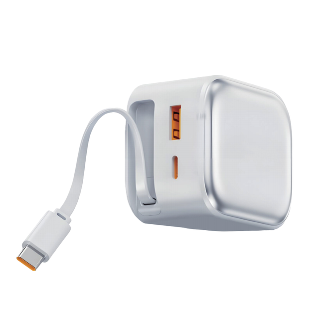 New Phone Charger for iPhone Charger for Laptop for Macbook for iPad 35W GaN A+C Power Adapter with Retractable Type-C Cable