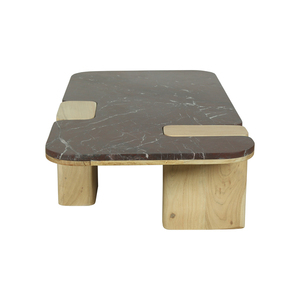 Table basse en bois d'acacia massif de luxe, design minimaliste, table centrale pour salon, chambre à coucher, meubles en bois naturel durable - Product Image 2