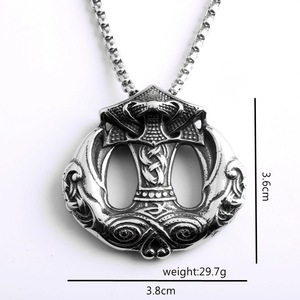 Collar Unisex con Colgante de Ancla de Acero Inoxidable, Estilo Nórdico Retro Asimétrico, Diseño Geométrico, Joyería de Regalo - Product Image 5