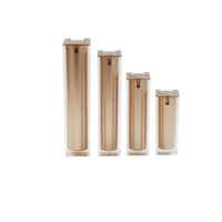Bouteille de pompe à vide sans air en acrylique de 100ml avec sérigraphie pour les soins de la peau sérum crème cosmétique Lotion pot forme carrée