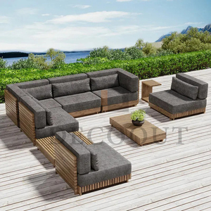 Meubles de patio en teck d'extérieur populaires <span class=keywords><strong>Canapé</strong></span> en teck avec <span class=keywords><strong>mousse</strong></span> à séchage rapide - Product Image 3