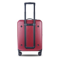 Valise pliable moderne en polycarbonate avec serrure TSA, 4 roues pivotantes, chariot en aluminium, poche avant pour ordinateur portable, pliable