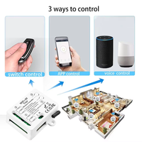 Control Remoto Inalámbrico Inteligente Tuya WiFi y RF 433MHz, Transmisor de Red BLE, Relé de 2 Canales, CA 90-250V, para Puerta de Garaje