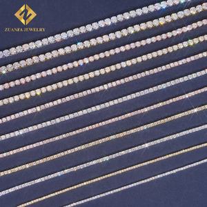 Zuanfa Large Inventories <b>Tennis</b> Chain 925 Sterling <b>Silver</b> 18K Gold Plated Moissanite Diamond <b>Tennis</b> Chain Bracelet Fine Jewelry - Product Image 3