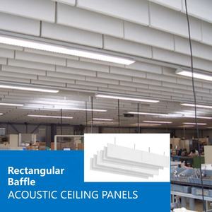 Paneles Acústicos de Fibra de Vidrio para Techo, Diseño Interior de Marca OEM, Grosor de 40 mm, Insonorización, Panel Suspendido <span class=keywords><strong>Vertical</strong></span> - Product Image 3