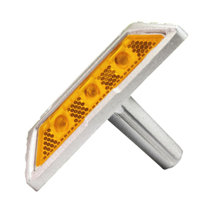 Marcador de carretera de seguridad de alto tráfico con energía solar LED de aluminio <span class=keywords><strong>Reflector</strong></span> blanco para Advertencia de tráfico de calles de carreteras - Product Image 1
