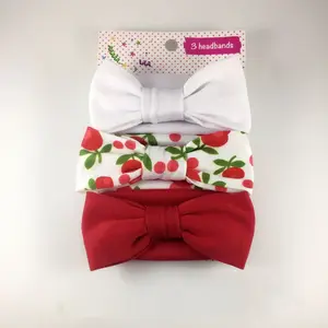 3 Pçs/set Bebê Headbands Para O Bebê Meninas Bow Knot Newborn Headwear Turbante Floral Crianças Faixas de Cabelo Do Bebê Acessórios Para o Cabelo