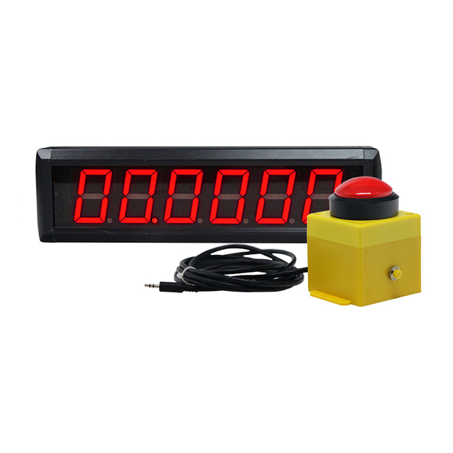 Family Party Popular Luck Challenge 10 Seconds Game Timer LED Red Digital Countup Clock with Start Stop Button