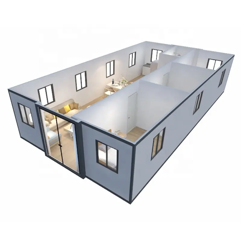 3 Slaapkamer Luxe 40ft 20ft Beweegbare Opvouwbare Uitbreidbare Prefab Container Huis Te Koop