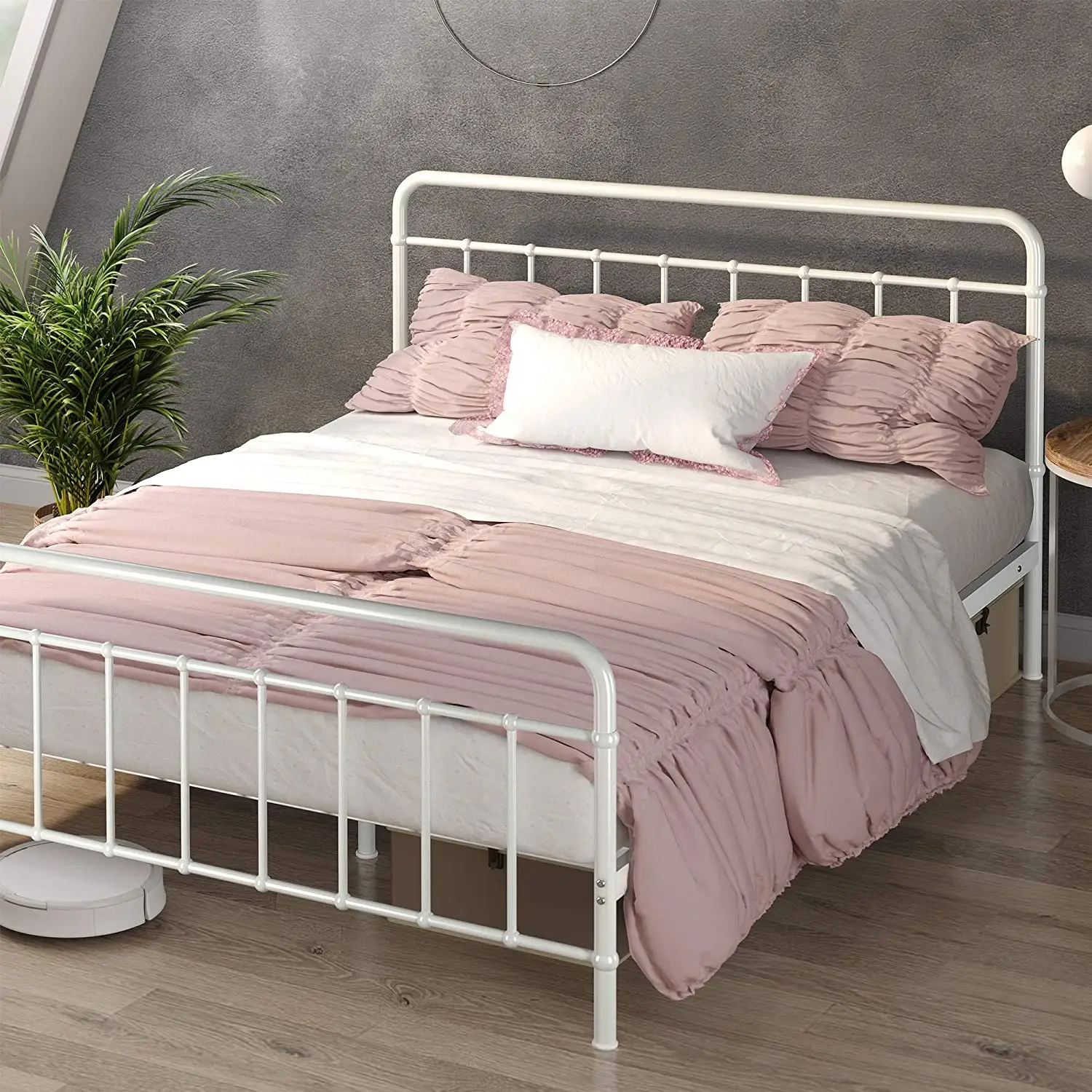 नवीनतम आधुनिक डिजाइन बच्चों बिस्तर बिस्तर फ्रेम मध्य बेडरूम फर्नीचर सफेद डबल बिस्तर
