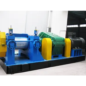 Double Rollers Waste Tire Recycling Machine Rubber Cracker Mill