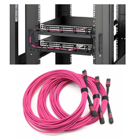 Cable de Fibra Óptica MPO de Baja Pérdida y Alta Precisión, Tipo B UPC 12F 24F para Transceptor Óptico, 5M-10M