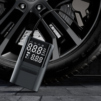 Bomba de neumático de coche ultraligera inalámbrica de 4000mAh, pantalla LCD, compresor de aire portátil de parada automática