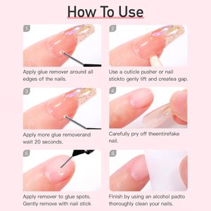 10g SemiSolid Glue 20ml Pinpoint Remover <b>Kit</b> Portable <b>Gel</b> Press Nails Quick Dry No UV Lamp Needed Gentle Non-Acetone Remover - Product Image 4