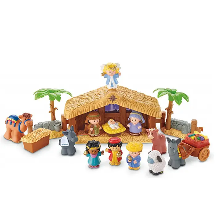 Poly resin/Harz Weihnachts krippe Fisher-Price Little People Eine Weihnachts geschichte