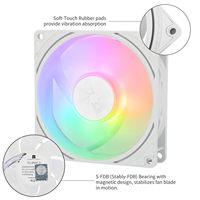 Thermalright TL-P9W-S 92mm Cas d'ordinateur silencieux Ventilateur ARGB Vitesse haute performance 2200RPM pour refroidissement