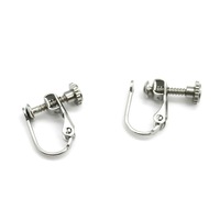 Clip de boucle d'oreille à vis plaqué or 18 carats en acier inoxydable, vente en gros, accessoires de bijoux à bricoler soi-même