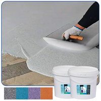 Peinture de sol en sable coloré en gros pour usine, revêtement de sol époxy auto-nivelant, résine époxy liquide colorée