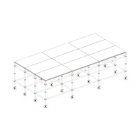Escenario Metálico de Hierro Desmontable, Escenario Multiusos para Todo Tipo de Eventos