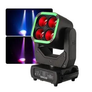 Gran oferta 4X60W Zoom Beam Wash Effect 64X1.5W Led luz con cabezal móvil para escenario Dj