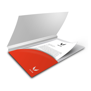 ปรับแต่งโฟลเดอร์A4โลโก้พิมพ์โฟลเดอร์การนำเสนอภาษีรายได้ด้วยด้านหลัก - Product Image 3