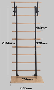 Escalera de Pared Sueca de Madera <span class=keywords><strong>BORO</strong></span> para Uso Doméstico, Sin Instalación, para Entrenamiento de Dominadas, Rehabilitación, Danza, Ejercicios de Estiramiento de Piernas - Product Image 6