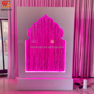 SMOOTH 7ft LED RGB Flowing Water Arch Freestanding Wedding Welcome <b>Backdrop</b> Board Water Ripple Welcome Sign - Product Image 5