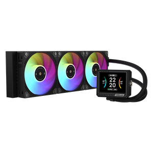 Refroidisseur d'eau pour processeur ICE MONARCH VISION 360 BK en aluminium, boîtier d'ordinateur de jeu, roulement à billes, ARGB, Intel LGA115X/1200/1700/1851 AM4/AM5 - Product Image 2