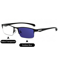 Lunettes de soleil demi-cerclées anti-lumière bleue intelligentes et photochromiques pour hommes – Vente en gros
