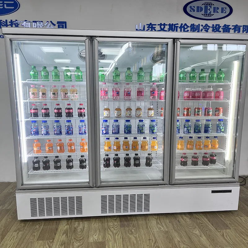 Top negozio di alimentari alimentari commerciale vetrina verticale del supermercato frigo congelatore frigorifero