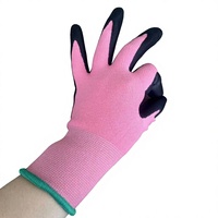 Gants de travail antidérapants en nitrile micro-mousse noir 15 jauges avec coque en polyester, compatibles écran tactile, pour tâches d'assemblage de précision
