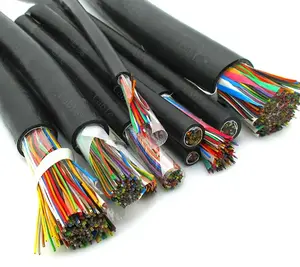 1-300 pares de cobre CCA HYAT HYAC HYA, cable de teléfono de varios pares, cable de conducto de telecomunicaciones subterráneo para exteriores blindado lleno de gelatina