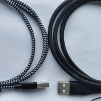 Kabel Data Transfer Pengisian Cepat USB Type C Nylon Kepang 3ft Grosir untuk Ponsel
